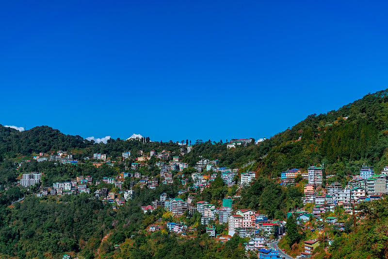 蓝天和五彩山站，甘托克市