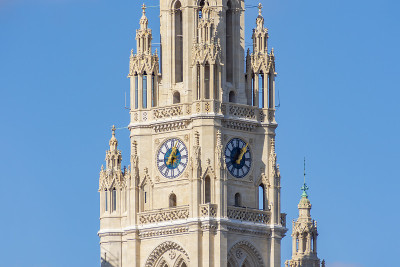 奥地利维也纳市政厅(Rathaus)钟塔