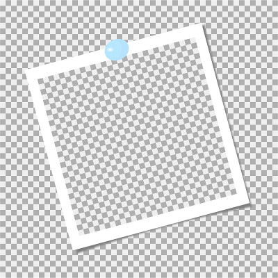 蓝色别针相框。模板。矢量图