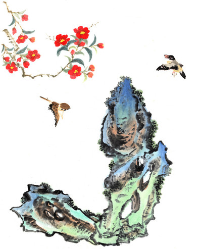 10、梅花开花，石中有兽