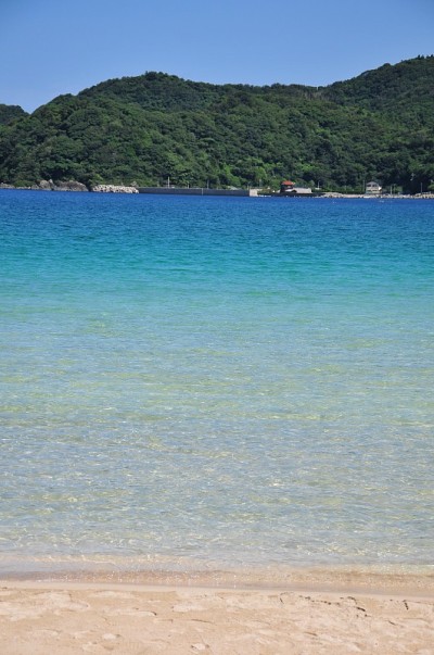 日本乡村风景优美的海滩