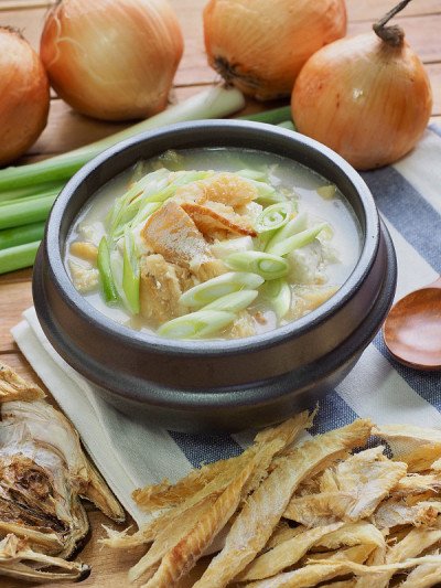韩国食物青鳕干汤