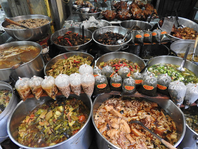 泰国市场上的食物