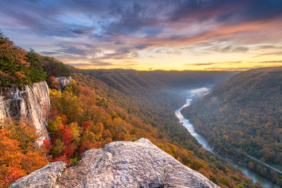 纽约河Gorge，美国西弗吉尼亚