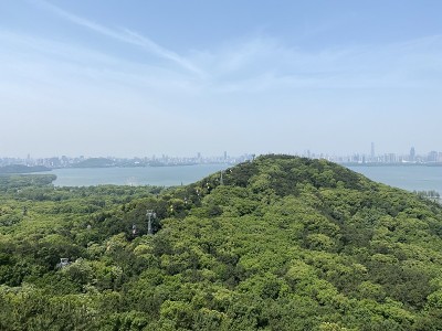 武汉东湖风景区与武汉天际线