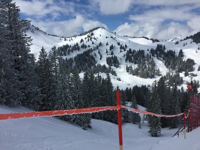 奥地利Damüls的山坡和山峰