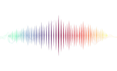 声波背景色彩丰富。肿的说话。矢量图