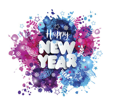 用纸写“新年好”