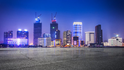 晚上的上海，中国