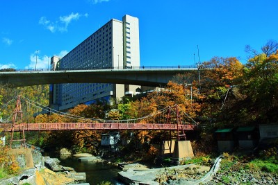 秋景北海道、札幌、中赞井温泉