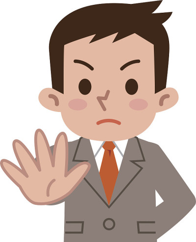 否认年轻的商人