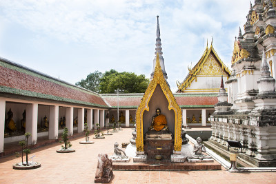 Wat Phra Borommathat Chaiya Temple in Chaiya distr