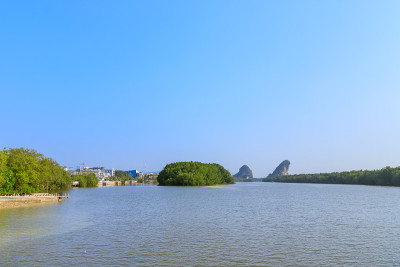 Khao Khanab Nam山和河，甲米城市地标，泰国