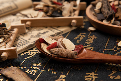 中草药书法选材背景