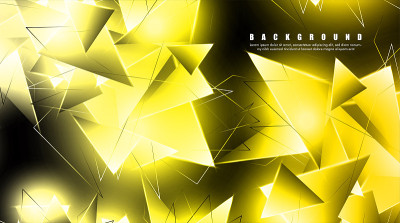 abstract background with glowing gold triangles th