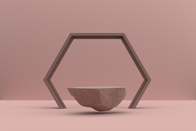 Abstract Podium, Rock Stone Platform Minimal Produ