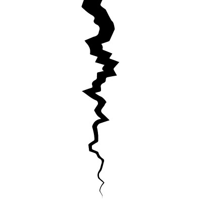 Surface cracked ground. Sketch crack texture. Spli