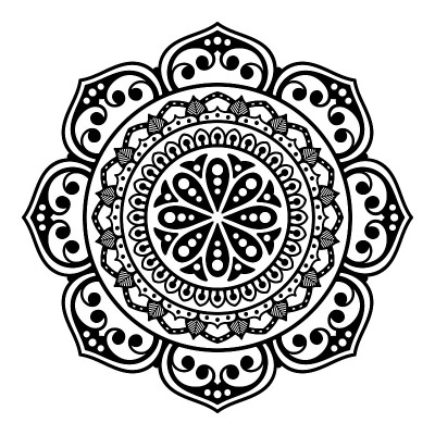 民族曼荼罗点缀。阿拉伯语，巴基斯坦语，摩洛哥语，土耳其语，印度语，西班牙语。矢量插图EPS 10