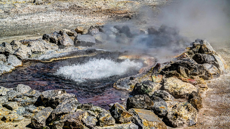 葡萄牙亚速尔群岛，Sao Miguel, Furnas湖附近的地热田