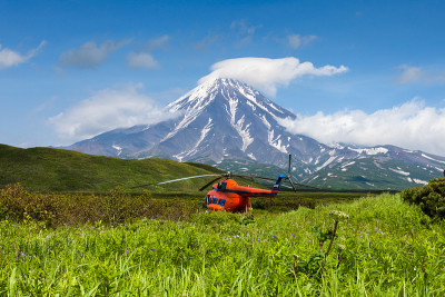 堪察加半岛的火山