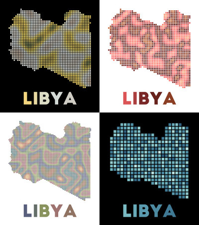 利比亚的地图。