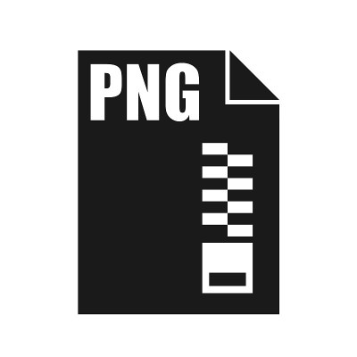 PNG黑色文件矢量图标，平面设计风格