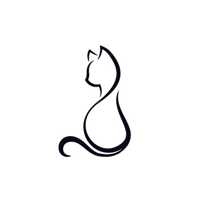 Cat simple silhouette. Vector illustration isolate