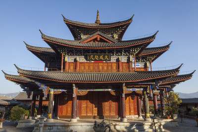 丽江的传统建筑。