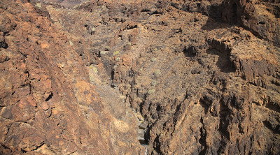 大加那利岛，风景沿徒步旅行路线之间的ravives Barranco del Toro和Barran