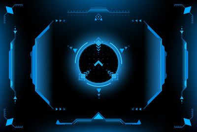 HUD面板VR用户界面。未来的概念。向量和插图