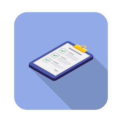 检查表等距左视图图标矢量等距。