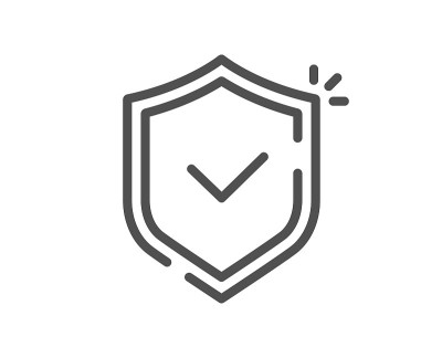 屏蔽线图标。隐私安全的标志。向量