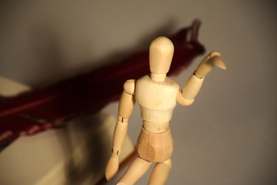 用于绘画和其他艺术的木制人物。