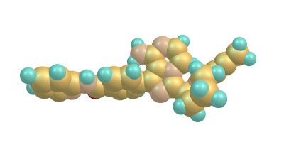 Acalabrutinib分子结构分离于白色上