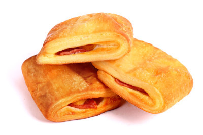 培根和奶酪馅的松饼