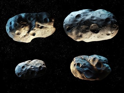 四颗大小行星的拼贴图
