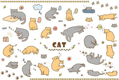 猫插图集