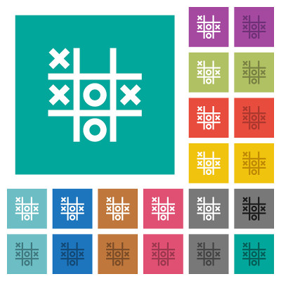棋盘游戏方块扁平多色图标