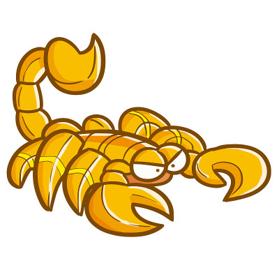 黄橙蝎子爬