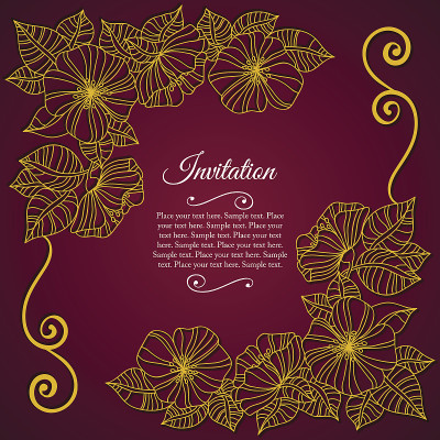 优雅的邀请卡与花花边quilling