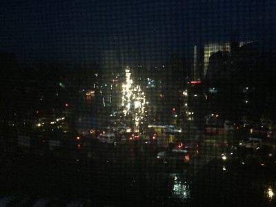 雨夜交通拥挤