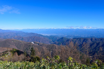 从日本的ena山看日本的阿尔卑斯山