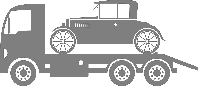 灰色的拖车