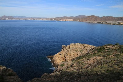 卡塔赫纳海岸的拉阿佐希亚海滩