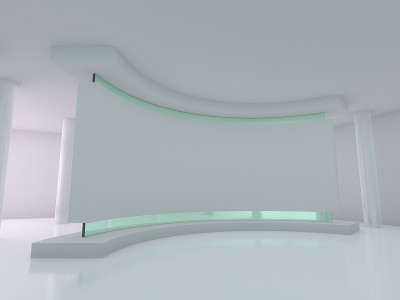 抽象的现代建筑背景。3 d