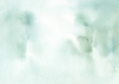 水彩抽象的绿色和白色纹理。手画的剪纸艺术。