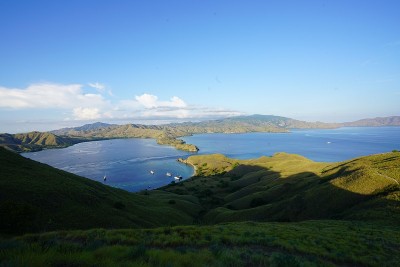 壮丽的景色Gili Lawa岛的纳闽巴霍