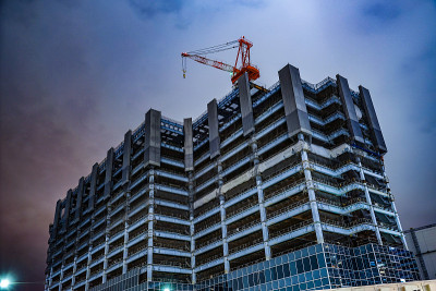 横滨港人未来的高层建筑工地