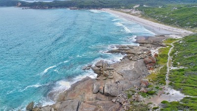 风景优美的海滩视图