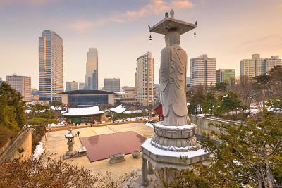 韩国首尔市区的天际线